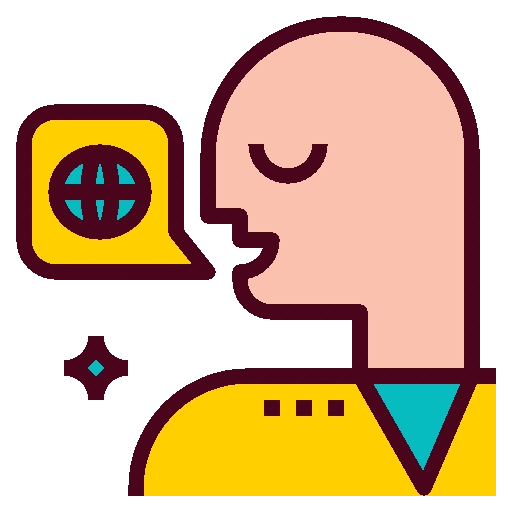 Person Speaking another language icon